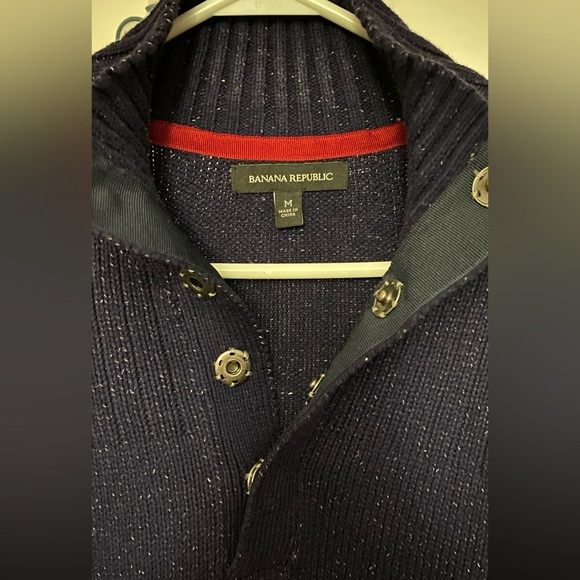 Banana Republic Blue Knot Sweater Men’s Medium - Picture 4 of 5